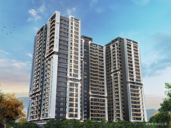 「安曼莊園」擁有市中心稀有的1790坪超大基地，將興建3棟地上23層、地下6層的地標建築，打造宛如國際頂級渡假飯店「安縵」的輕奢居旅住宅。(3D示意圖/安曼莊園提供)